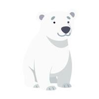 Minimalist Polar Bear Icon vector