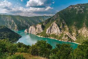 Piva River Canyon in Foothills of Durmitor Mountains photo