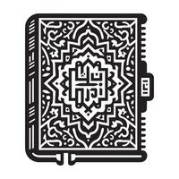 Islamic book cover design illustration vector