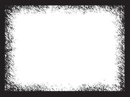 grunge frame with black and white paint vector