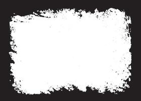 a white paint brush on a black background, a square frame with a black and white background, A black and white grunge rectangle frame design, A vintage grunge square frame vector