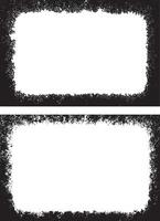 two blank frames with grunge texture , square shape black and white grunge frames set, a black and white grunge photo border set design, vintage black and white frames with grunge paint, vector