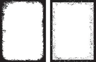 set of grunge frames, black and white rectangle shape grunge frames set, a black and white grunge photo frame set design, vintage black and white frames with grunge paint square shape, vector