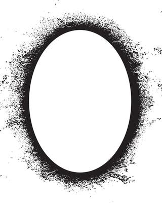 a black and white picture frame of a mirror and a black frame with a black border, grunge frame