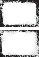 black and white frame, two black and white frames set with grunge texture, a black and white grunge photo frame set, vector