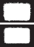 black and white rectangle shape grunge frames set, a black and white grunge photo frame set design, vintage black and white frames with grunge paint square shape, vector