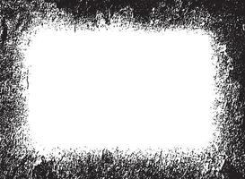grunge frame with black paint on white background vector