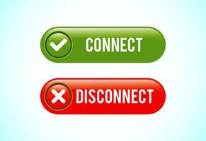 Connect and Disconnect icon vector