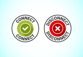 Connect and Disconnect icon design vector
