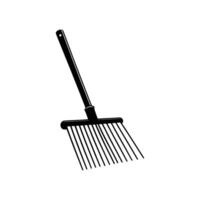 A rake is shown on a white background vector