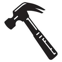Creative And Minimalist Black Hammer Icon vector