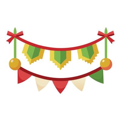 Christmas garland illustration