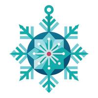 A snowflake is shown on a white background vector