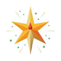 A star with a yellow and orange center vector