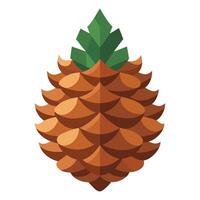 A pineapple on a white background vector