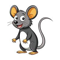 Funny Mouse Illustration on White Background vector