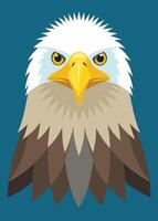 Sharp Eagle Head Illustration on White Background vector