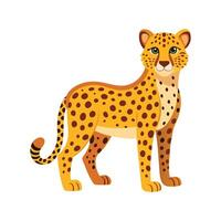 Sppedy Cheetah Illustration on White Background vector