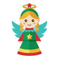 Dreemy Angel Christmas Figurine for Holiday Display vector
