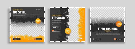 Three vertical banners with the words no still and no training vector