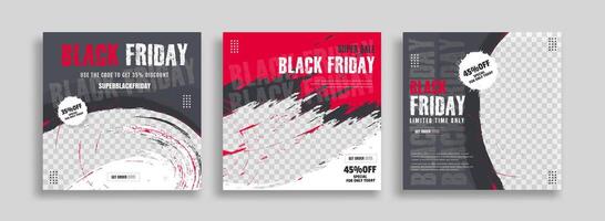 Black friday banner templates set of three vertical banners vector