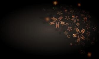 Soft abstract banner with bokeh effect and flower light effects vector
