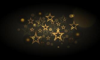 Soft Abstract Banner with Bokeh Effect and Star Light Effects vector
