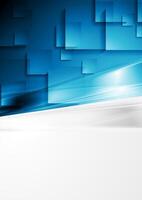 Contrast grey and blue abstract geometric background vector