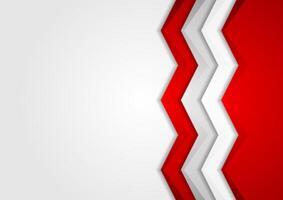 Contrast red and grey tech arrows background vector