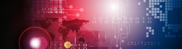 Abstract technology bright web header banner vector