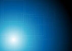 Dark blue tech squares geometric background vector