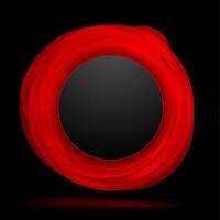 Abstract red black circle background vector