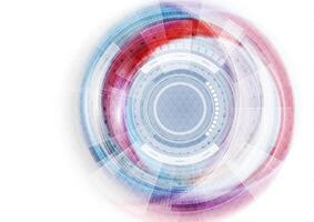 Blue and red technology sci-fi abstract background vector