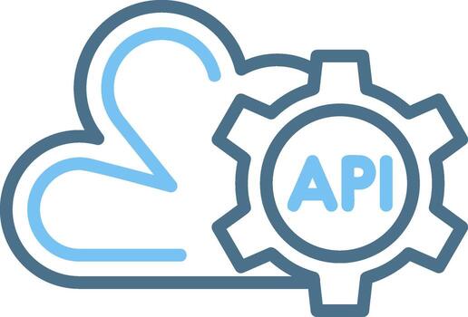 Api Line Two Colour Icon Design vector