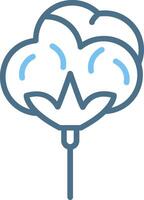 Cotton Line Two Colour Icon Design vector