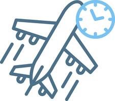 Delayed Line Two Colour Icon Design vector