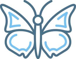 Butterfly Line Two Colour Icon Design vector