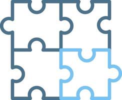 Puzzle Line Two Colour Icon Design vector