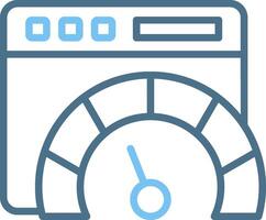Page Speed Line Two Colour Icon Design vector