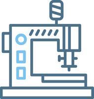 Sewing Machine Line Two Colour Icon Design vector