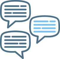 Speech bubble Line Two Colour Icon Design vector