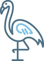 Flamingo Line Two Colour Icon Design vector