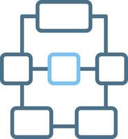 Hierarchy Line Two Colour Icon Design vector