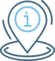 Info Center Location Line Two Colour Icon Design vector