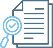 Audit Line Two Colour Icon Design vector
