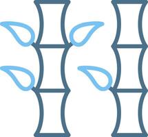 Bamboo Line Two Colour Icon Design vector