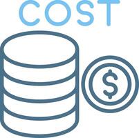 Cost Line Two Colour Icon Design vector