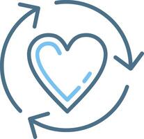 Lifecycle Line Two Colour Icon Design vector