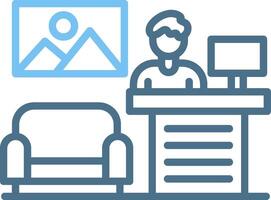 Lobby Line Two Colour Icon Design vector