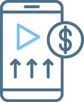 Monetize Line Two Colour Icon Design vector